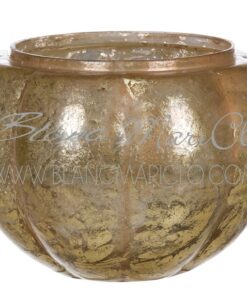 Vaso dorato L 25 x P 25 x H 18,5 cm Patina Collection Blanc Mariclo