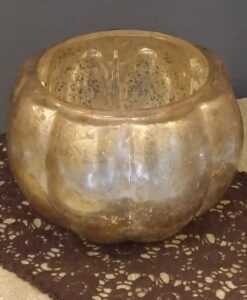 Vaso dorato L 25 x P 25 x H 18,5 cm Patina Collection Blanc Mariclo