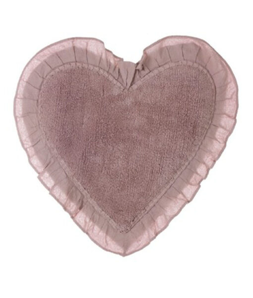 Tappeto cuore con frill Blanc Mariclò A28364