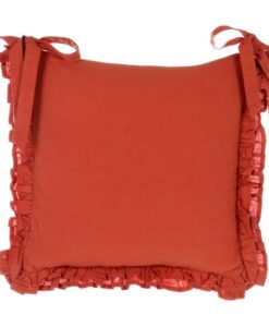 Copricuscino sedia con con doppia gala Blanc Mariclo Elegance Ruggine