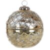 Contenitore con coperchio in vetro Blanc Mariclo Giudecca Collection Dorato H 13 cm