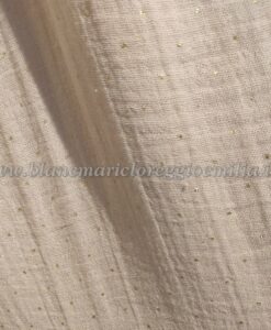 Tenda Blanc Mariclo Rosa antico con pois oro 150x300 cm Piece Collection