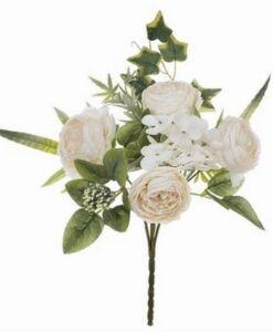 Bouquet peonie Blanc Mariclo L 25 x P 25 x H 35 cm avorio