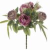 Bouquet peonie Blanc Mariclo L 25 x P 25 x H 35 cm Colore Malva scuro
