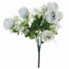 Bouquet rose Blanc Mariclo L 35 x P 35 x H 52 cm Bianco azzurro