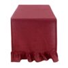 Runner misto lino con gala Blanc Mariclo Frill Collection Bordeaux 40x126 cm