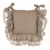 Copricuscino sedia misto lino con gale Blanc Mariclo Tiepolo Collection