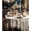 Copritavolo misto lino con gale Blanc Mariclo Tiepolo Collection