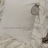 Cuscino misto lino con gale Blanc Mariclo Tiepolo Collection Avorio 45x45 cm