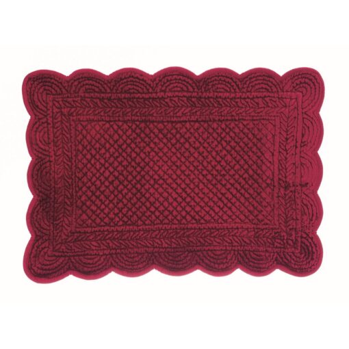 Tovaglietta boutis Blanc Mariclo Carmen Collection Rosso Bordeaux 35x50 cm