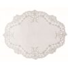 Tovaglietta ovale ricamata Blanc Mariclo Tiepolo Collection 38x55 cm