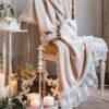 Plaid Blanc Mariclo con gala in pizzo Romantic Ballet 140x170 cm