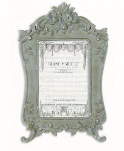 Porta foto Blanc Mariclo Cavaliere della Rosa Collection H 26 cm grigio polvere