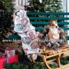Plaid stampa Ghirlande Blanc Mariclo Christmas Wreath Collection 140x170 cm 420 gsm