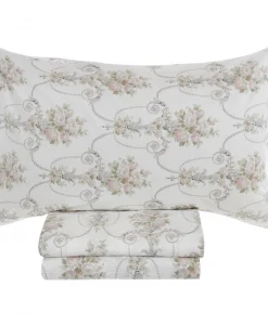Completo letto 2 piazze Blanc Mariclo Vintage Floral Collection Bianco