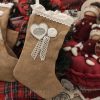 Calza di Natale Yuta Blanc Mariclo Collection merletto e roselline