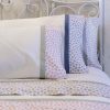 Completo letto 2 piazze Maxi Blanc Mariclo Balza Roselline Azzurro
