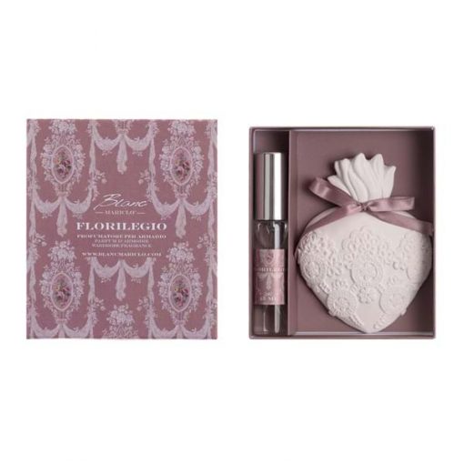 Box con gessetto cuore votivo e fragranza Blanc Mariclo Antichi Profumi Collection