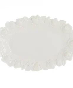 Vassoio ovale Blanc Mariclo Sentimento Fiorito Collection Lunghezza 31 cm