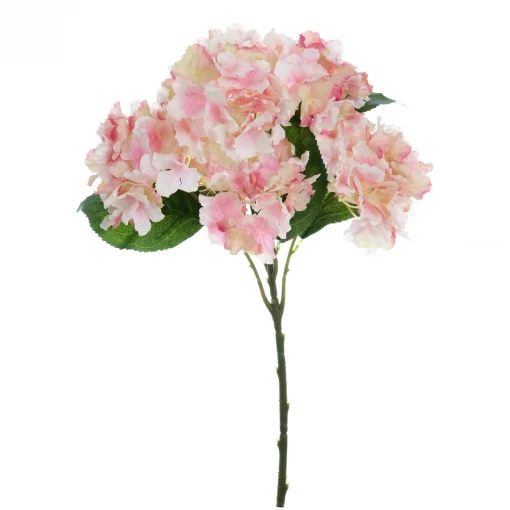 Bouquet ortensia artificiale Blanc Mariclo colore rosa chiaro H 57 cm