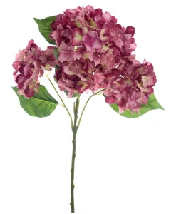 Bouquet ortensia artificiale Blanc Mariclo colore rosa scuro H 57 cm