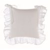 Copricuscino sedia misto lino con gale Blanc Mariclo Frill Collection Bianco latte