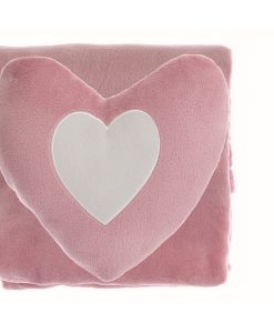 Plaid Blanc Mariclo 100x75 cm con cuscino a cuore