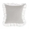 Cuscino con gala in pizzo Blanc Mariclo Romantic Lace 45x45 cm Colore Naturale