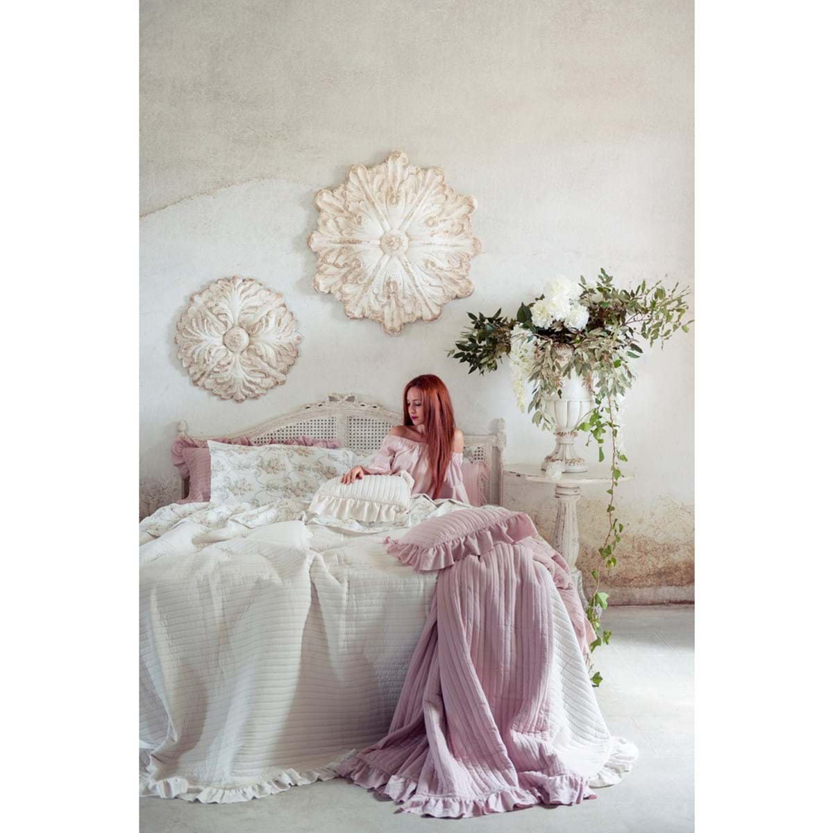 Copriguanciale con gala Blanc Mariclo Sweet Dreams Rosa 50x80 cm - Blanc  MariClo' Reggio Emilia