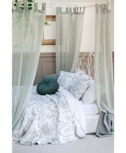 Cuscino stampato Blanc Mariclo Toile de Jouy Verde Fango 45x45 cm