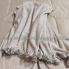 Plaid Blanc Mariclo con decorazione fiori 140x170 cm