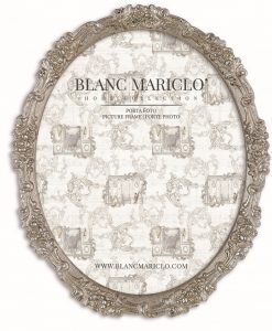 Porta foto ovale Blanc Mariclò Cavaliere della rosa Collection H 28 cm