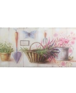 Quadro fiori e farfalla Blanc Mariclo Variante2
