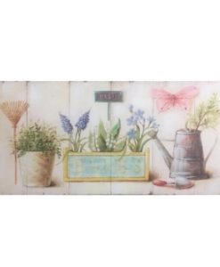 Quadro fiori e farfalla Blanc Mariclo Variante1