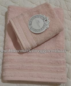 Coppia spugna Blanc Mariclo Infinity Collection Rosa chiaro 500 gsm