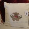 Cuscino velluto Blanc Mariclo con ricamo orsetto Teddy Bear Collection Panna