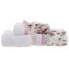 Coppia spugna Blanc Mariclo Flowers spugna bianca con bordo bianco
