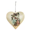 Decoro Cuore Blanc Mariclo Anita Collection Babbo Natale Bimbe con Agrifoglio h 15 cm