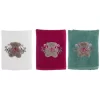 Coppia spugna Blanc Mariclo con ricamo orsetto Teddy Bear