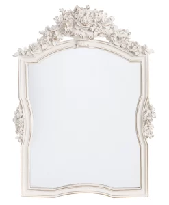 Specchio rettangolare con rose Blanc Mariclo Sentimento Collection H 50 cm