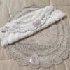 Tappeto tondo con crochet Blanc Mariclò Soft Neige Collection 50x50 cm Beige
