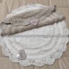 Tappeto tondo con crochet Blanc Mariclò Soft Neige Collection 50x50 cm Panna