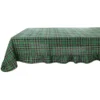 Tovaglia con gala Blanc Mariclo Tartan Verde Madison Avenue 170x290 cm