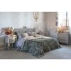 Trapunta in velluto verde polvere Blanc Mariclo Velluto al San Carlo Collection 260x260 cm con 2 copriguanciali 420 gsm