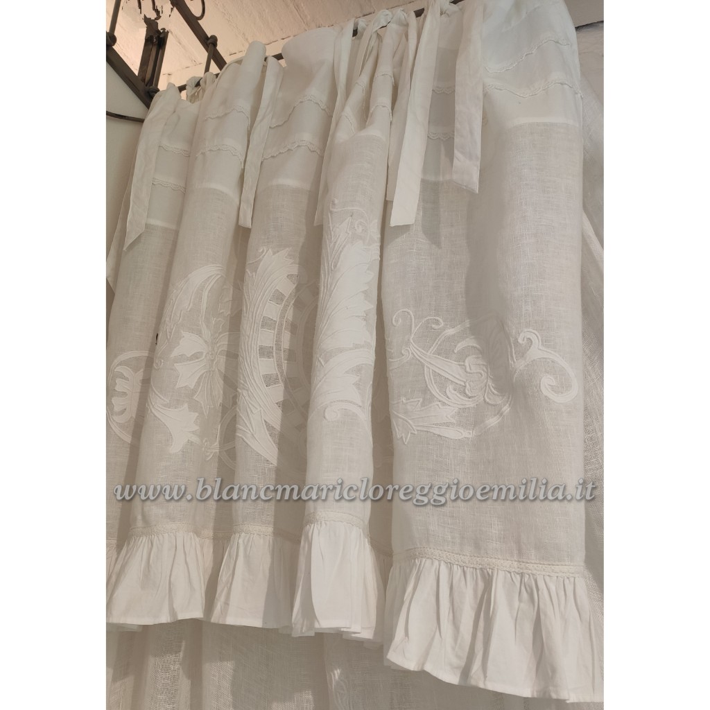 Mantovana misto lino Blanc Mariclo Collection 140x75 cm