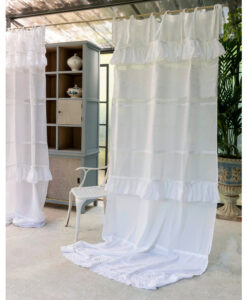 Tenda Sangallo con volant Blanc Mariclo 140x290 cm