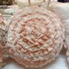 Cuscino tondo con ruches Blanc Mariclo Sentiment Collection 40x40 cm