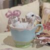 Decoro Blanc Mariclo tazza celeste con coniglietto Corelli Collection H 10 cm