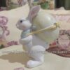 Decoro coniglietto Blanc Mariclo Corelli Collection H 12 cm con uovo verde