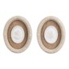 Set 2 decori ovali Blanc Mariclo Gipsoteca Collection H 21 cm
